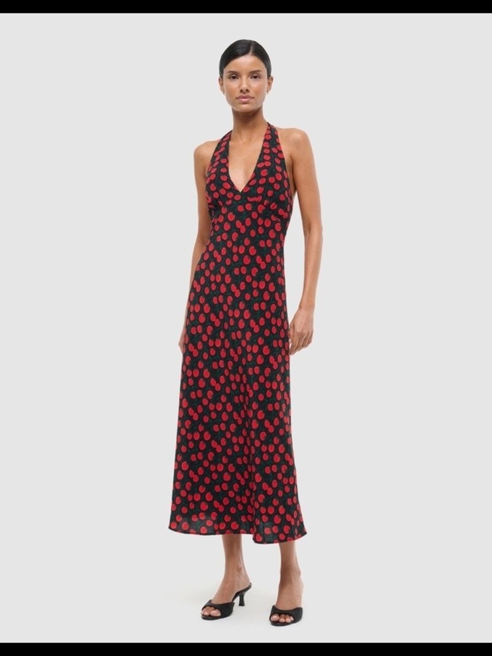 STAUD LUCCA DRESS | ON THE VINE BLACK